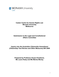 Castan Centre for Human Rights Law Monash University Melbourne