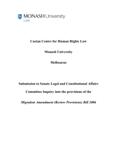 Castan Centre for Human Rights Law Monash University Melbourne