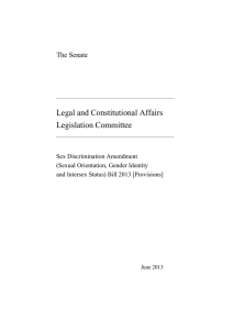 Legal and Constitutional Affairs Legislation Committee The Senate