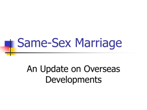 Same-Sex Marriage An Update on Overseas Developments