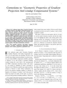 Corrections to “Geometric Properties of Gradient Projection Anti-windup Compensated Systems”