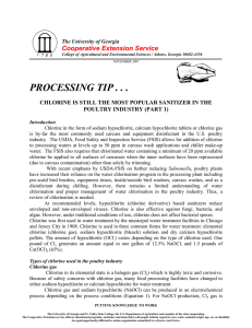 PROCESSING TIP . . . Cooperative Extension Service POULTRY INDUSTRY (PART 1)