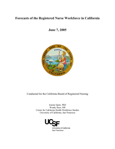 Forecasts of the Registered Nurse Workforce in California June 7, 2005