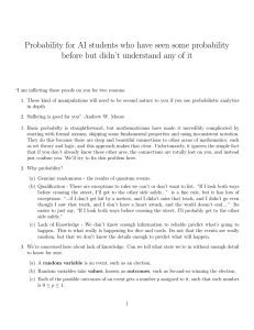 Probability for AI students who have seen some probability