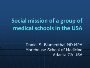 Daniel S. Blumenthal MD MPH Morehouse School of Medicine Atlanta GA USA