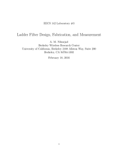 Ladder Filter Design, Fabrication, and Measurement