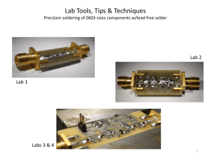 Lab Tools, Tips &amp; Techniques Lab 2 Lab 1 Labs 3 &amp; 4