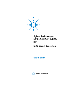 Agilent Technologies N5161A/62A/81A/82A/ 83A MXG Signal Generators