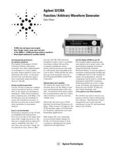 Agilent 33120A Function/Arbitrary Waveform Generator Data Sheet