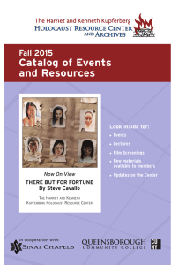 Catalog of Events and Resources Fall 2015