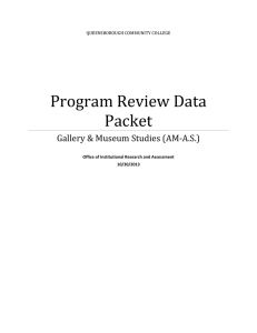 Program	Review	Data Packet Gallery	&amp;	Museum	Studies	(AM‐A.S.)