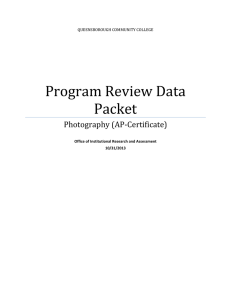 Program	Review	Data Packet Photography	(AP‐Certificate)