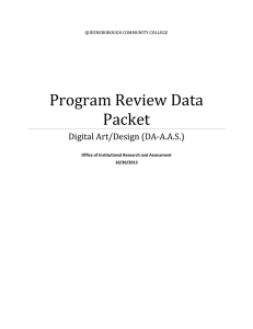 Program	Review	Data Packet Digital	Art/Design	(DA‐A.A.S.)