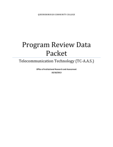 Program	Review	Data Packet Telecommunication	Technology	(TC‐A.A.S.)