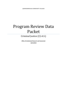 Program	Review	Data Packet Criminal	Justice	(CJ‐A.S.)