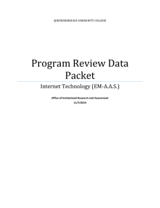 Program	Review	Data Packet Internet	Technology	(EM‐A.A.S.)