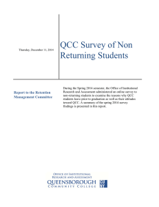 QCC Survey of Non Returning Students