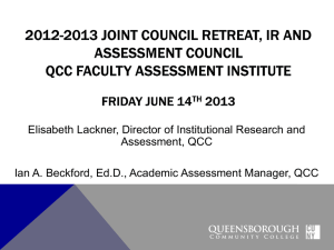 Elisabeth Lackner, Director of Institutional Research and Assessment, QCC