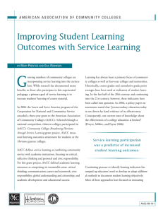 G Improving Student Learning Outcomes with Service Learning