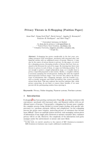 Privacy Threats in E-Shopping (Position Paper)