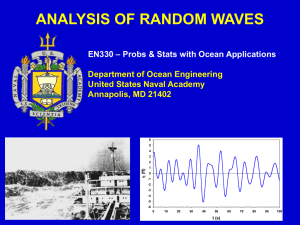 ANALYSIS OF RANDOM WAVES Department of Ocean Engineering United States Naval Academy