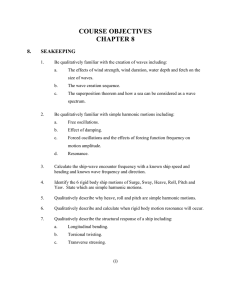 COURSE OBJECTIVES CHAPTER 8 8. SEAKEEPING