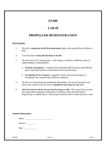 EN400 LAB #8 PROPELLER DEMONSTRATION Instructions