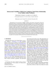 Intraseasonal Variability of Hail in the Contiguous United States: Relationship