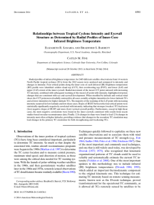 Relationships between Tropical Cyclone Intensity and Eyewall