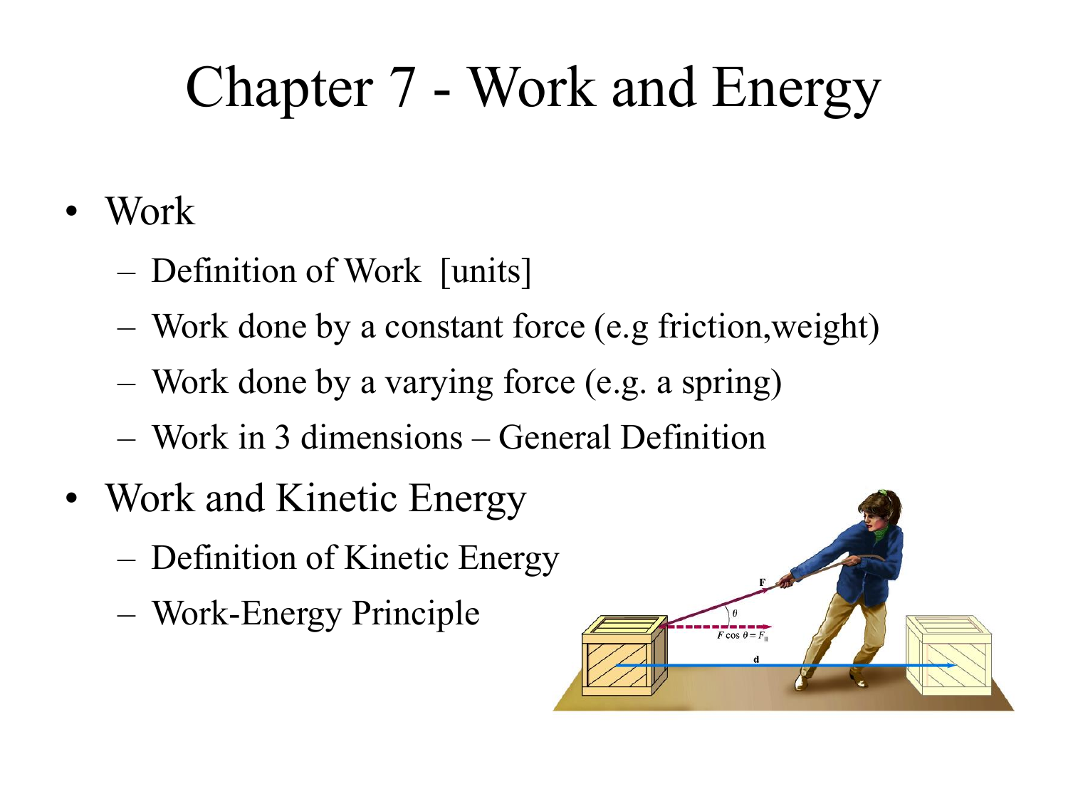 Chapter 7 Work And Energy Work