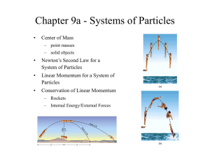 Chapter 9a - Systems of Particles