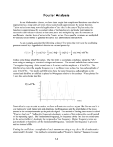 Fourier Analysis