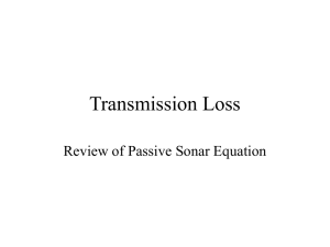 Transmission Loss Review of Passive Sonar Equation