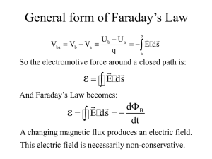  General form of Faraday’s Law 