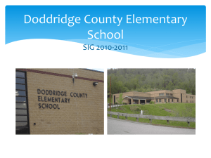 Doddridge County Elementary School SIG 2010-2011