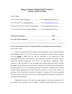 1003(g) SCHOOL IMPROVEMENT GRANT APPLICATION COVER  County  Fayette