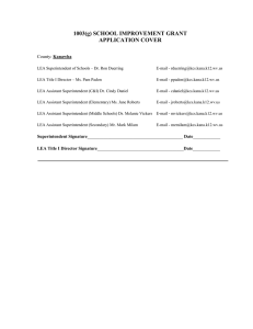 1003(g) SCHOOL IMPROVEMENT GRANT APPLICATION COVER   Kanawha