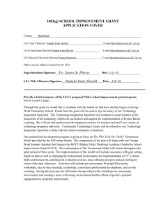 1003(g) SCHOOL IMPROVEMENT GRANT APPLICATION COVER  County____Randolph________________________________________________________________