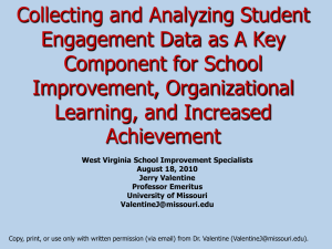 Collecting and Analyzing Student Engagement Data as A Key Component for School