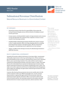 Subnational Revenue Distribution NRGI Reader Natural Resource Revenues in a Decentralized Context