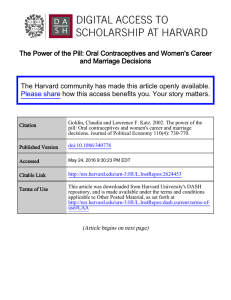 The Power of the Pill: Oral Contraceptives and Women's Career