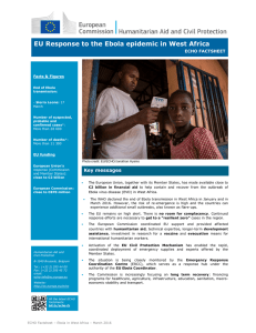 EU Response to the Ebola epidemic in West Africa  ECHO FACTSHEET