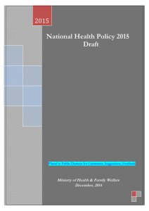 National Health Policy 2015 Draft 2015