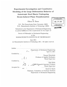 Experimental  Investigation  and  Constitutive