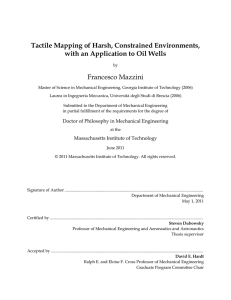 Tactile Mapping of Harsh, Constrained Environments, Francesco Mazzini