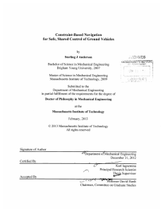 Constraint-Based Navigation for Safe,  Shared Control of  Ground Vehicles