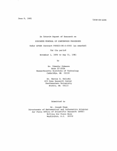 June 8,  1981 LIDS- DISCRETE  CONTROL OF CONTINUOUS  PROCESSES