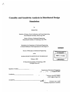 Causality  and Sensitivity  Analysis  in Distributed Design Simulation