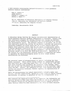 LIDS-P-856 A  USER ORIENTED  IMICROCOMPUTER  FACILITY FCRDSIGc-;N: