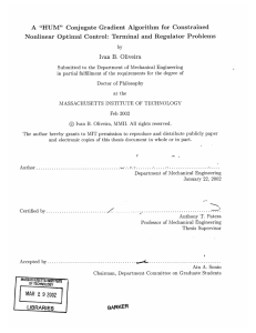 A  &#34;HUM&#34;  Conjugate  Gradient  Algorithm ... Nonlinear  Optimal  Control:  Terminal  and ...